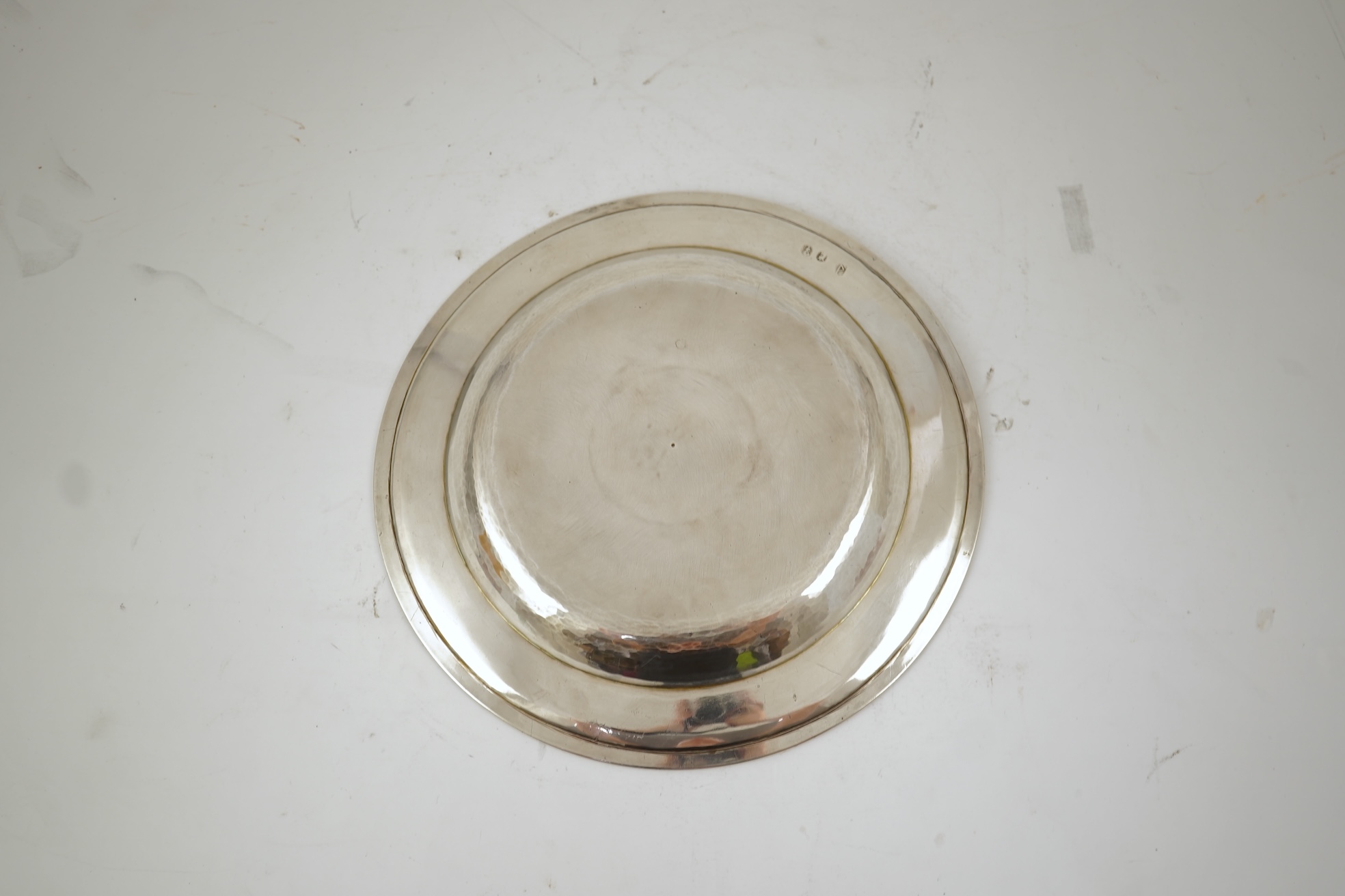 A Queen Anne Britannia standard silver soup plate, no makers mark